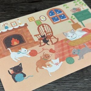 Kittens Stay Home in Winter Postcard ❘ Travel Card ❘ Postal Card ❘ Postal ❘ Card